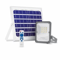 Solárne svetlomety 9x LED 20W 600lm 5000K IP65 VIDEX Súmrakový senzor s diaľkovým ovládaním