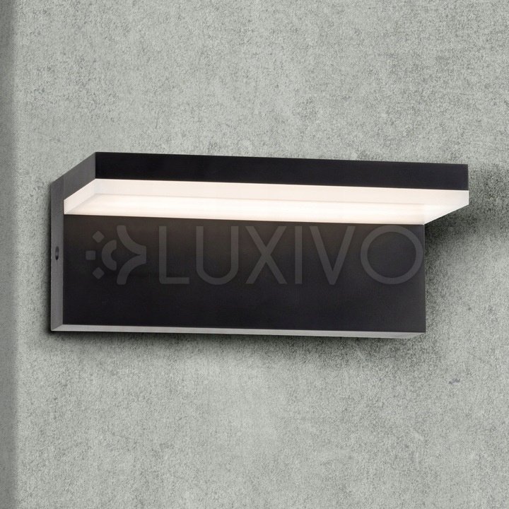 Vonkajšie nástenné fasádne svietidlo LED 4000K Rectangle Black