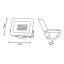 LED reflektor ZUNA2 30W 2700lm 6500K IP65 Black LUMILED