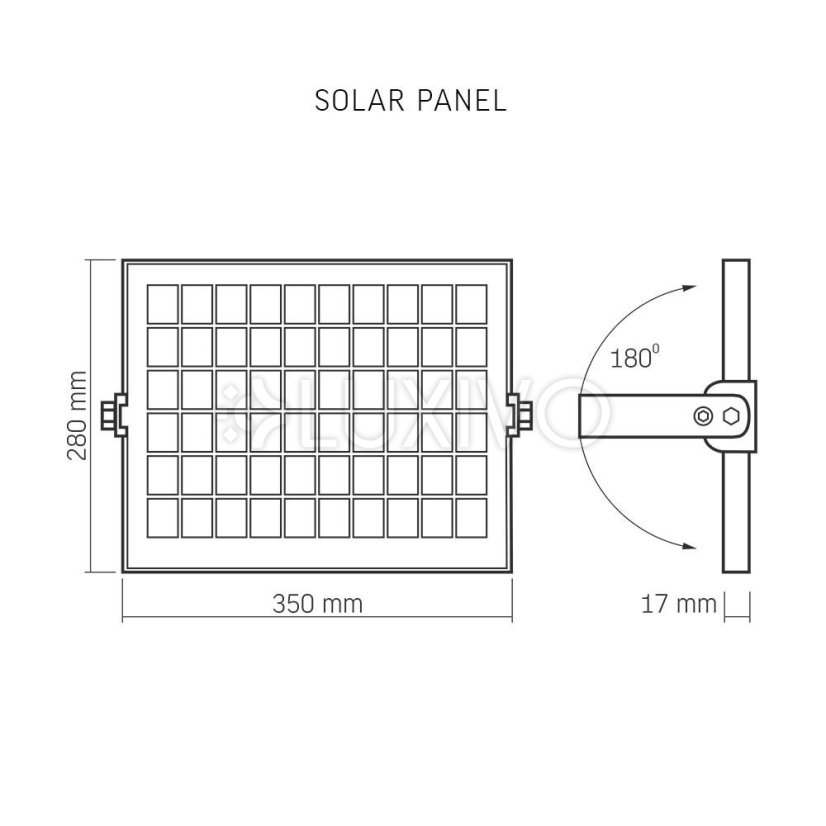 Solárne svetlomety 9x LED 20W 600lm 5000K IP65 VIDEX Súmrakový senzor s diaľkovým ovládaním