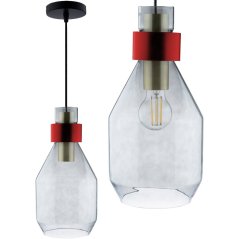 UMBRA závesné svietidlo ZWIS tmavé sklo pre LED 1xE27 LUMILED
