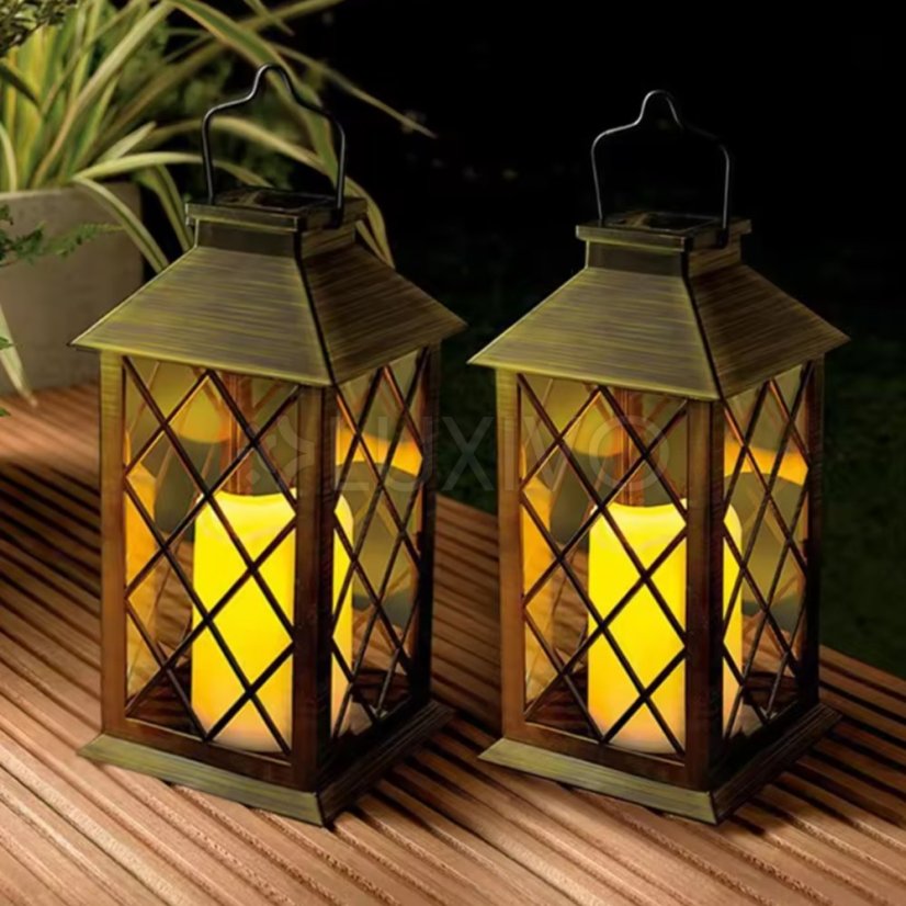 LED LIRIO Solárne záhradné prívesné svietidlo Patina 28cm LUMILED