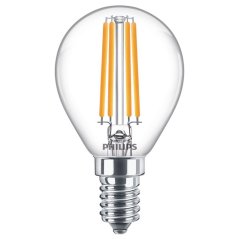 LED žiarovka guľová E14 P45 6,5W = 60W 806lm 2700K teplé vlákno PHILIPS