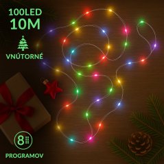 Vianočná SMART Led svetelná mikro reťaz vnútorná - 100led - 10m Multicolour
