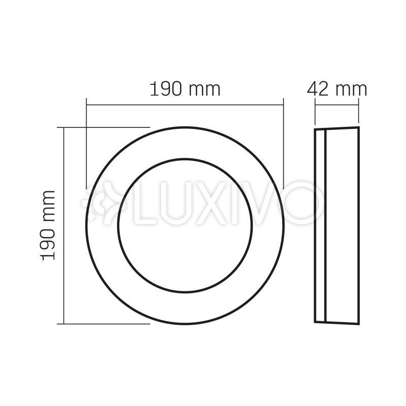 Stropné svietidlo LED 15W 1125lm 5000K neutrálna 120° IP65 IK07 nástenné čierna VIDEX