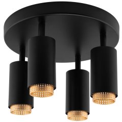 Stropná lampa reflektor 4x GU10 plafón ELIGIS čierna LUMILED