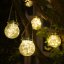 Solárna záhradná lampa LED MAGUS 3000K lampáš lucerna na batérie guľa sklenená pohár LUMILED