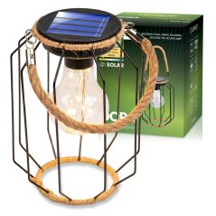 Solárna záhradná lampa LED závesná lampáš DORA IP44 3000K LUMILED