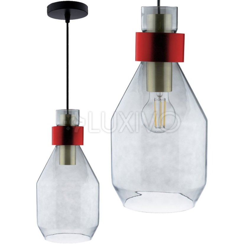 UMBRA závesné svietidlo ZWIS tmavé sklo pre LED 1xE27 LUMILED