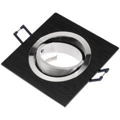 Svietidlo HALOGEN na zapustenú montáž Pohyblivé štvorcové svietidlo Black Brushed GU10