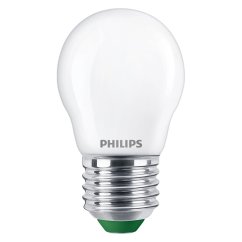 LED žiarovka E27 Ball P45 2,3W = 40W 485lm 210lm/W 2700K Warm 300° CLASS A UltraEfficient Philips