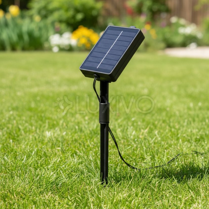 Girlanda solárna záhradná 30x LED dekoratívna žiarovka 10, 7m 2700K teplá LUMILED