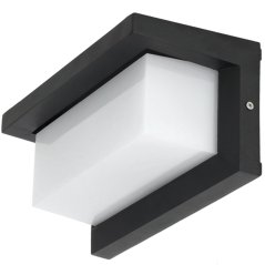 LED LENTERO 12W 4000K IP54 Black KOBI Nástenné svietidlo do záhrady