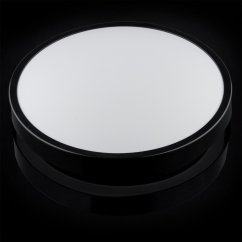 LED stropné svietidlo na povrchovú montáž do kúpeľne 24W 4000K IP44 so senzorom pohybu ZOE LX Black 35cm