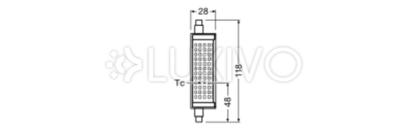 LED žiarovka R7s 118mm 19W = 150W 2452lm 2700K Warm 360° OSRAM STAR