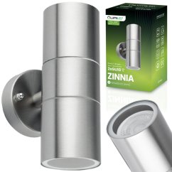 Vonkajšie nástenné svietidlo záhradné stena fasádne hore dole LED GU10 IP44 ZINNIA INOX LUMILED