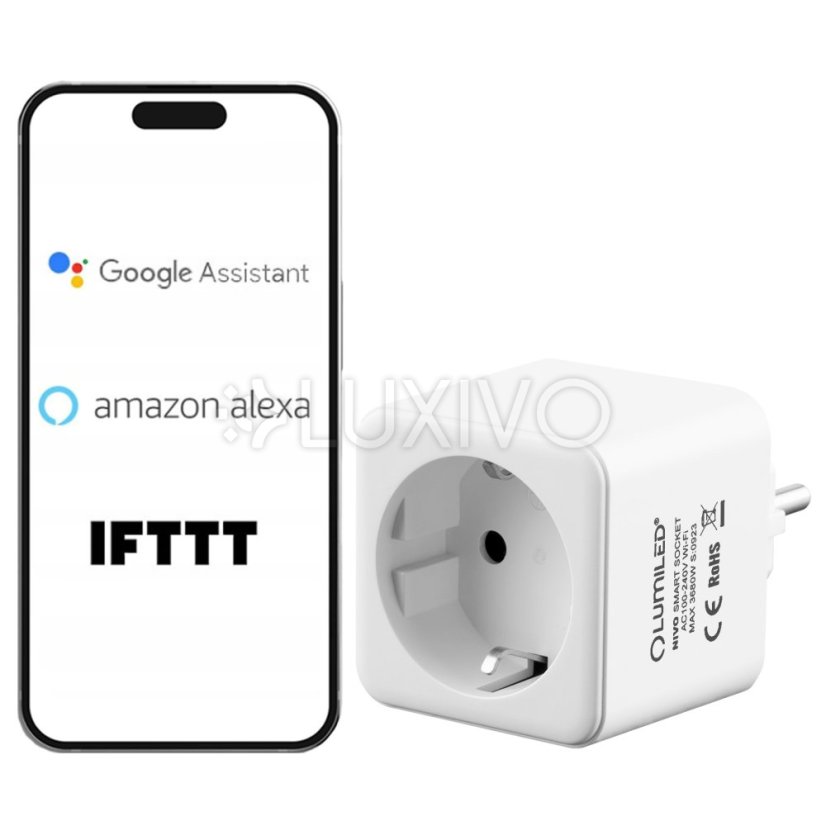 Inteligentná zásuvka WiFi Wattmeter Timer TUYA SMART NIVO LUMILED