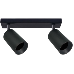 Nástenné-stropné bodové svietidlo 2x GU10 čierna zlatá MARIBEL