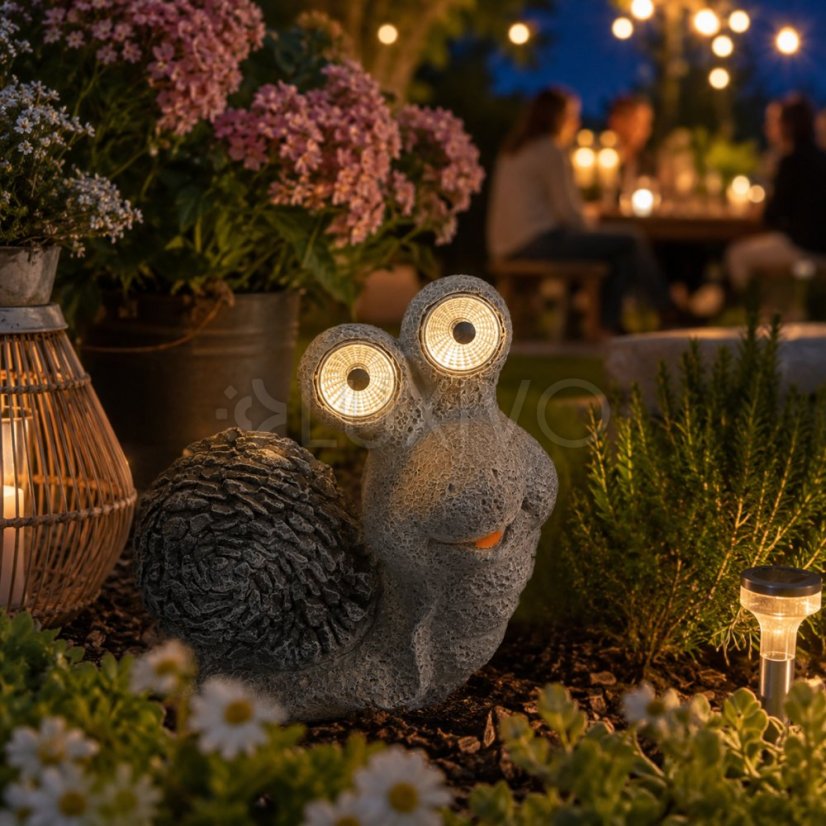 Solárna záhradná lampa LED slimák dekoratívna figúrka 3000K GARIS IP44 Lumiled