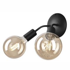 Nástenné svietidlo VIGGO 2xE27 čierne KM-2.122 Lamkur