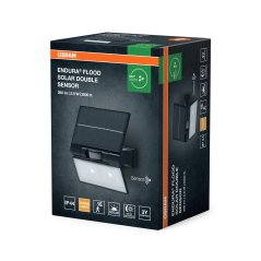 Solárny reflektor LED vonkajšia lampa LED so senzorom pohybu 2, 9W 380lm 3000K teplá stmievateľná sivá IP44 Endura Osram