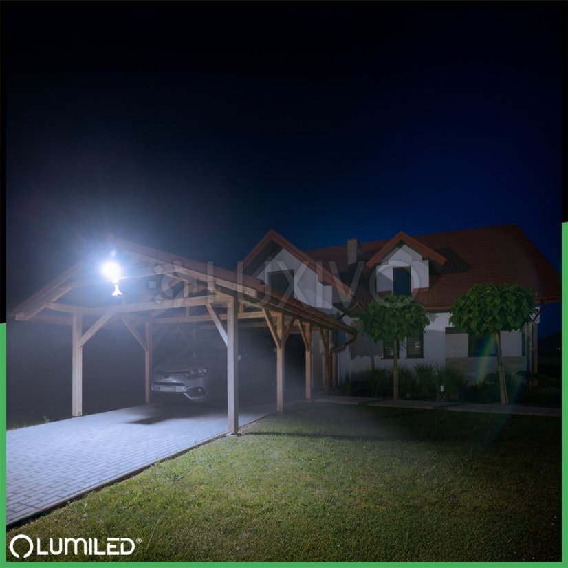 LED reflektor ZUNA2 50W 4500lm 6500K IP44 Black Senzor pohybu LUMILED