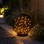 Solárna záhradná lampa LED GLORIS 3000K IP44 zapichovacia pozemná ozdobná guľa dymová 20cm LUMILED