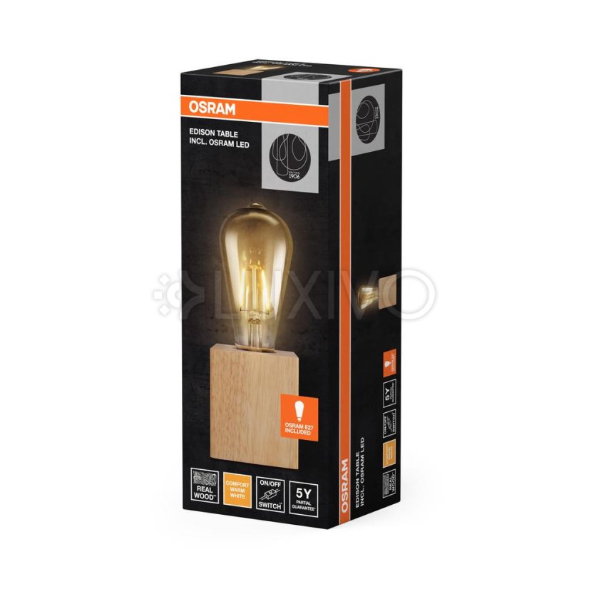 Stolová dekoratívna lampa svietidlo E27 2, 5W 220lm 2400K teplá 300° hnedá vintage 1906 Osram