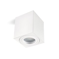 HALOGEN Vodotesná hliníková SPOT TUBA 95mm IP44 Biela AQUARIUS SQUARE Kobi