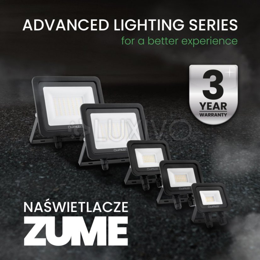 LED reflektor ZUME 20W 2200lm 4000K IP65 Black Advanced Lighting Series LUMILED