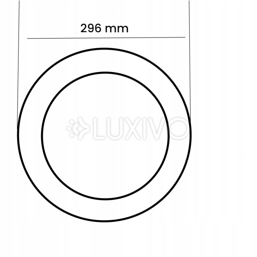 Plafond LED panel 24W 4000K 1920lm 29cm Round Flush Mount Black ECOLIGHT