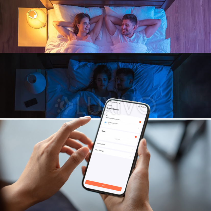 LED žiarovka E14 P40 Bulb 5W = 40W 450lm RGB CCT Stmievateľná Smart TUYA WiFi SMART SAYO LUMILED