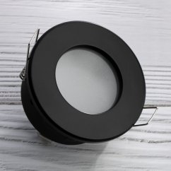 Svietidlo HALOGEN Skrytý kúpeľňový podhľad Hermetický AQUS GU10 LUMILED Black IP44 FIXED