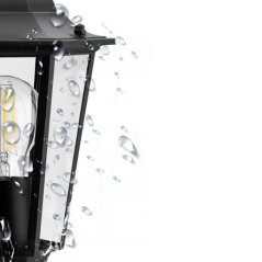 Lampa LED záhradná stojaca vonkajšia stĺpik E27 čierna IP44 Victoria 229cm Masterled