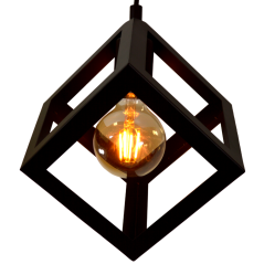 Závesná stropná dekoratívna lampa 3x E27 čierna Loft Sanico Goldlux