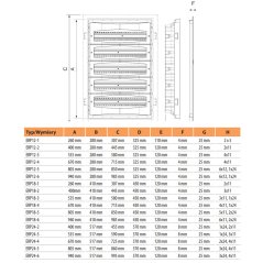 Rozvodnica modulová zapustená skrinka ERP18-5 N+PE 5x18 modulov
