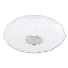 LED stropný plafón do kúpeľne 24W 3000-6500K White Round Diamond 39cm + diaľkové ovládanie