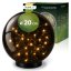 Solárna záhradná lampa LED GLORIS 3000K IP44 zapichovacia pozemná ozdobná guľa dymová 20cm LUMILED