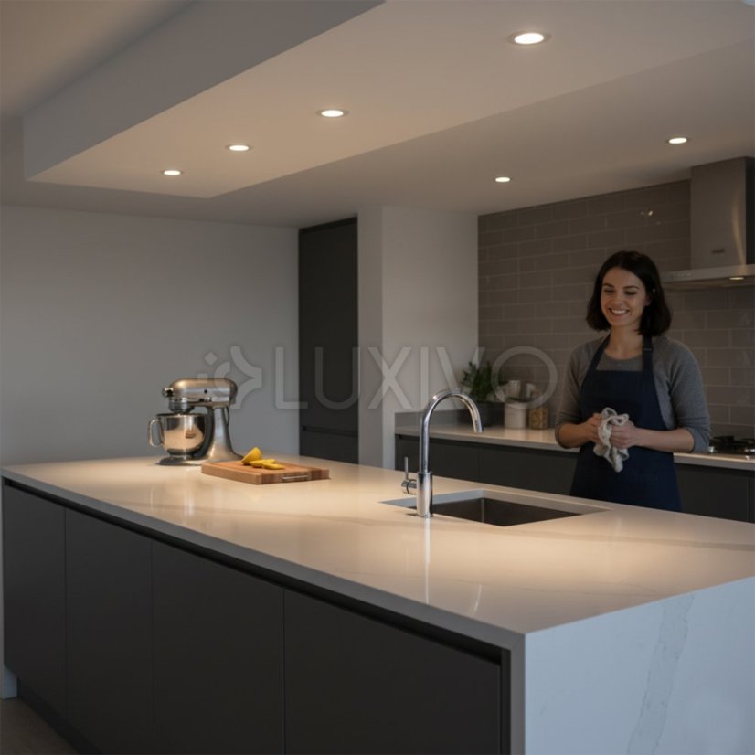 LED GU10 MR16 pevné okrúhle halogénové stropné svietidlo Ariel transparentné