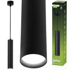 Závesná stropná lampa zavesenie 29cm reflektor GU10 LED SOPLO čierna LUMILED
