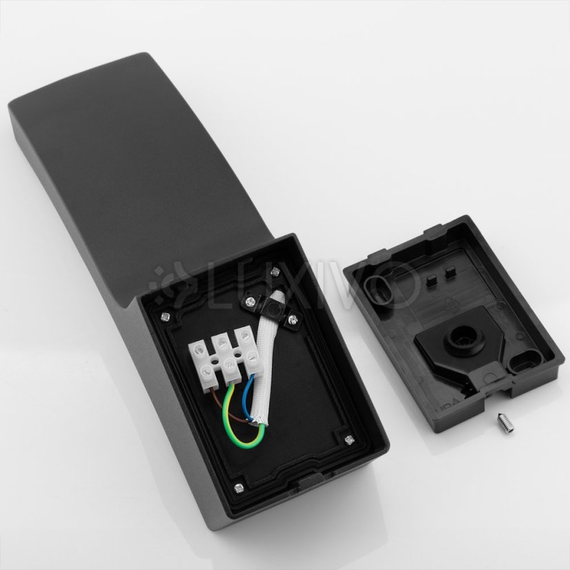 LED vonkajšie nástenné svietidlo čierne Nástenné svietidlo 10W 4000K IP44 LOGIA LUMILED