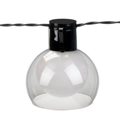 Záhradná solárna girlanda 10x LED dekoratívne svetielka 4, 7m 3000K teplá PERLA Lumiled