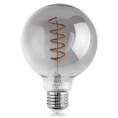 Dekoratívna LED žiarovka E27 G95 6W = 50W 420lm 2200K Teplé 360° vlákno LUMILED GLOBE Smokey