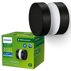 Vonkajšie nástenné svietidlo LED 6W 750lm 4000K Black Laven Philips