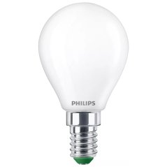 LED žiarovka E14 Ball P45 2,3W = 40W 485lm 210lm/W 2700K Warm 300° CLASS A UltraEfficient Philips
