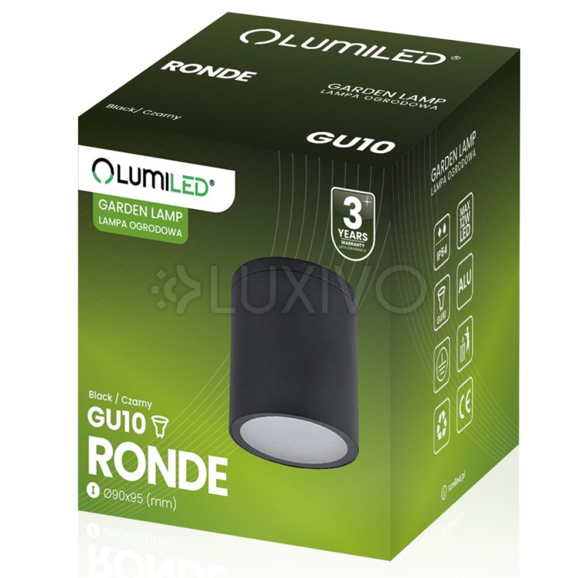 Vonkajšie bodové svietidlo GU10 LED IP54 Round 95mm RONDE LUMILED