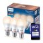 3x LED žiarovka E27 A60 8W = 60W 806lm 2700-6500K TW Smart SMART WiFi Bluetooth App WiZ Philips