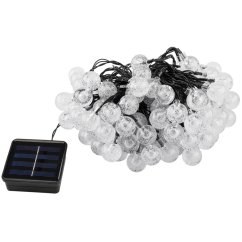 Solárne záhradné girlandy Solárne svetlá 100x LED žiarovka Balkónové gule 16m 3000K GALLA3 LUMILED