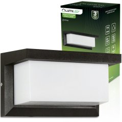 Záhradná lampa E27 Obdĺžniková nástenná lampa LEVIS LUMILED