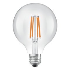 LED žiarovka G95 Sphere E27 5W = 75W 1055lm 2700K Warm 330° Filament CLASSIC ENERGETICKÁ ÚSPORNOSŤ Osram